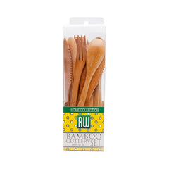 Natural Bamboo Cutlery Set - Retail Pack - 8