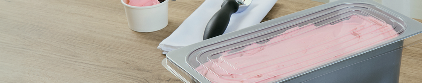 Ice Cream Display and Storage Containers