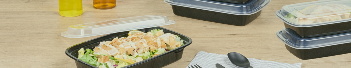 Plastic Microwaveable Take-Out Containers