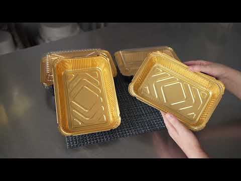Foil Lux Black and Gold Containers - RWM0113B, 
RWM0114C, 
RWM0115C, 
RWM0112B - Restaurantware