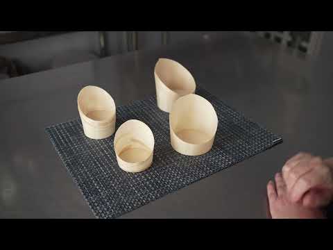 Wood Incline Cups - RWB0270, 
RWB0271 - Restaurantware