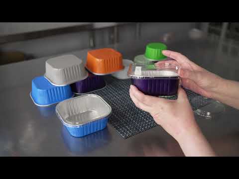 Aluminum Baking Cups with Dome and Flat Lids - Restaurantware