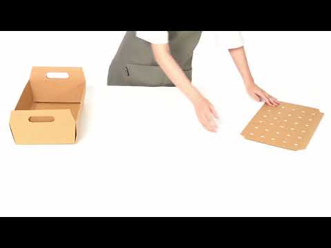 How to Assemble the Cone Tek Kraft Paper Cone Holder - RWA1079K - Restaurantware