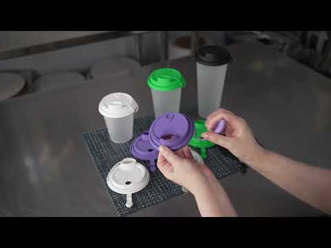 Bev Tek Plastic 2-in-1 Straw or Sippy Cup Lids with Plug - Restaurantware