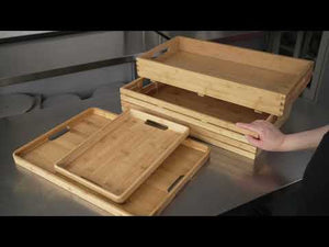 Bamboo Trays With Handles - Restaurantware