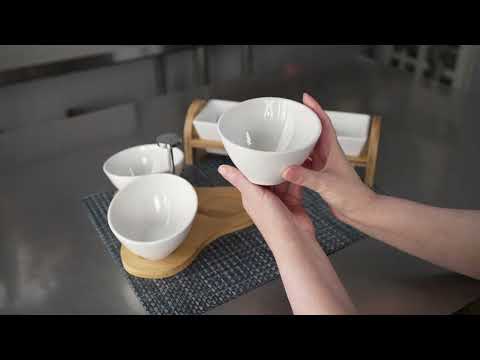 Bamboo + Porcelain Serving Sets - Restaurantware