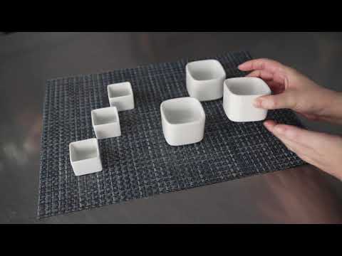Porcelain Quadrato Dishes - RWC0024, RWC0042 - Restaurantware