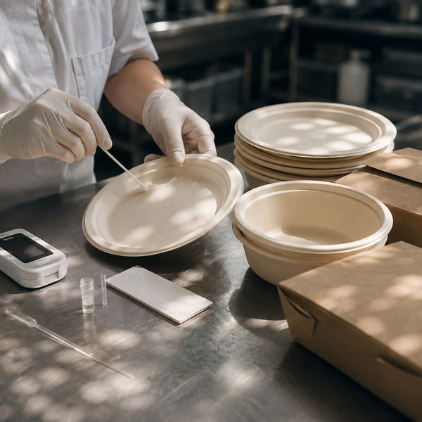 Lab testing foodservice packaging to verify PFAS free products meet distributor requirements