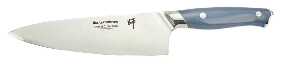 Sensei Blue Damascus Steel 8-inch chef's knife